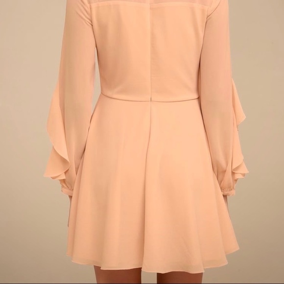 Lulus Doll-Like Ruffle Long Sleeve Skater Dress - Picture 6 of 10